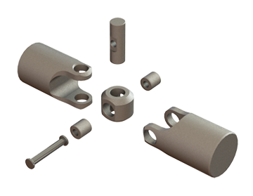High Strength Single Universal Joint - Exploded View