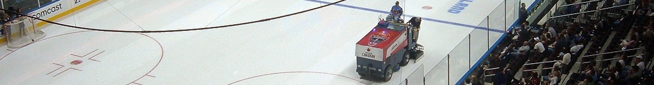 Zamboni on hockey rink