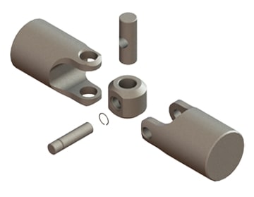 1/2 Bore Alloy Steel 3.375 Overall Length Belden NB-UJ1000X1/2KB Needle Bearing Single Universal Joint Keyways Setscrew 1 OD 
