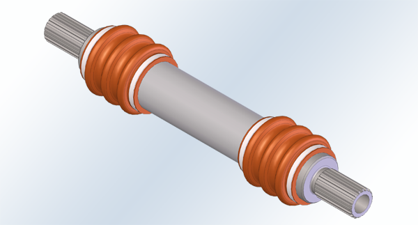 Splined double universal joint 