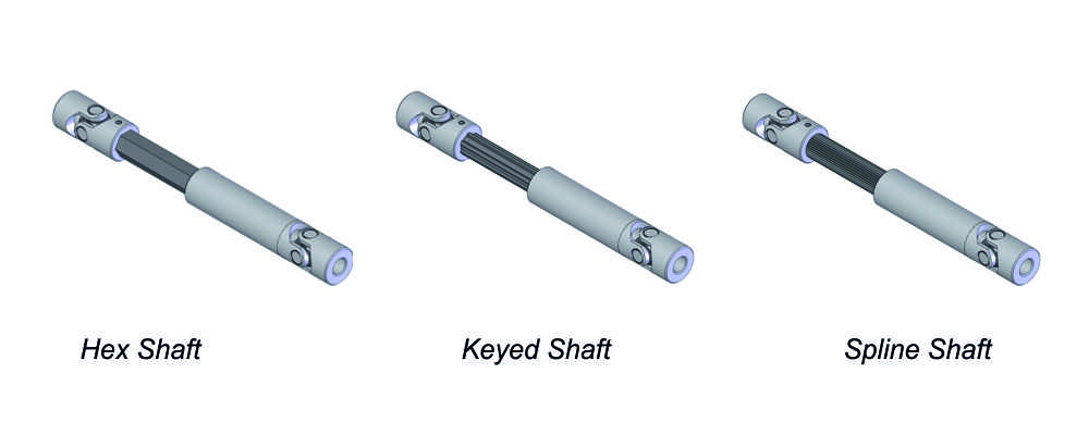 Hex, Key, and spline shaft